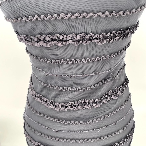 JS Collections Two Blue Gray Sequined Jacket And Dress SR - Picture 6 of 10